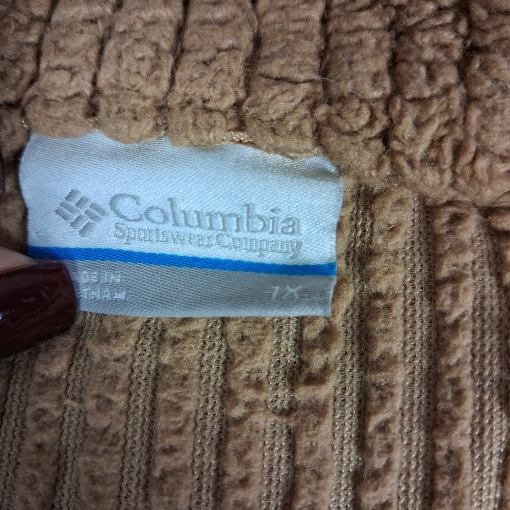 Columbia Womens Fire Side Long Full Zip Sherpa Fleece Jacket - Brown 1X - XL - Picture 5 of 9
